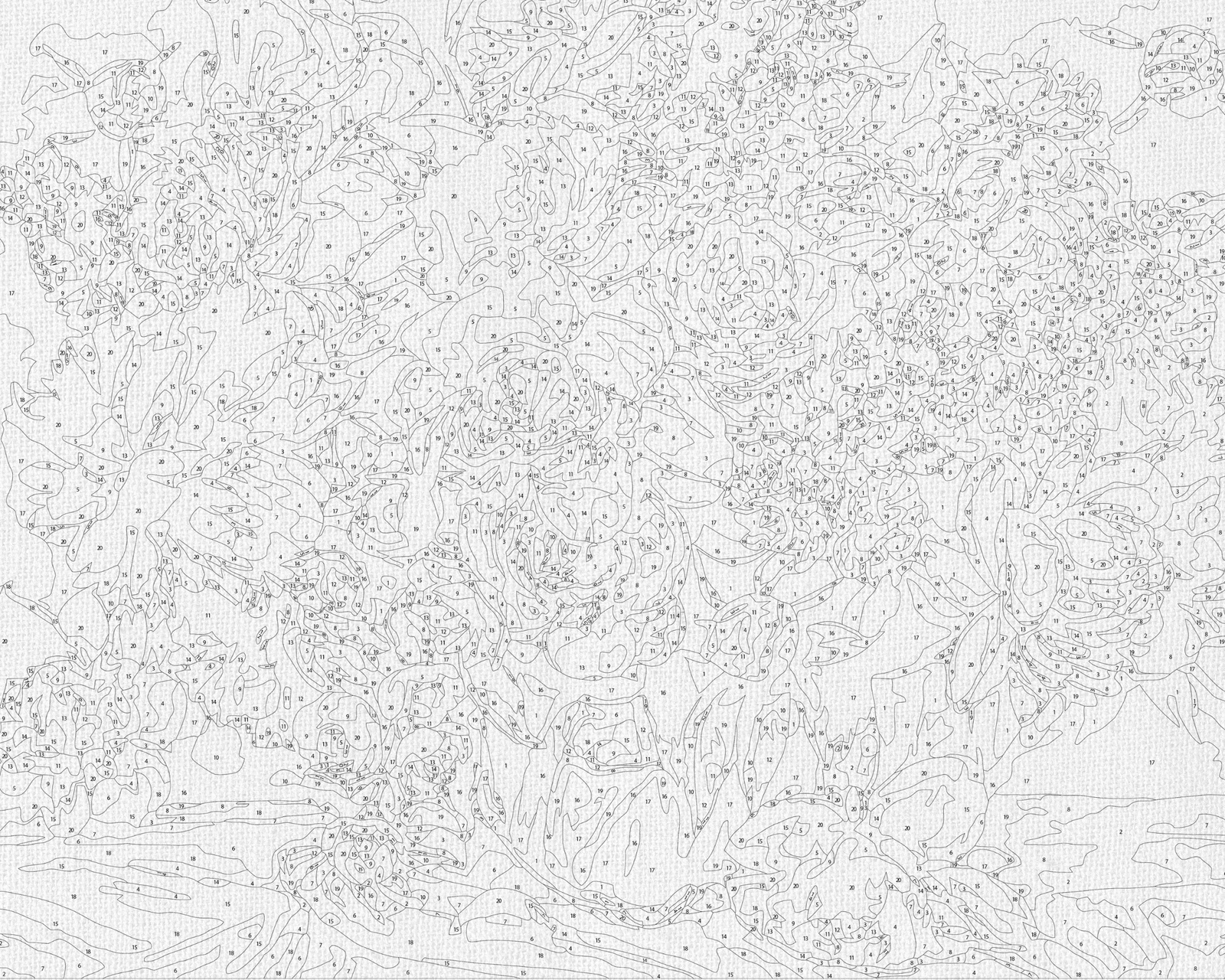 Malowanie po numerach 40x50 cm Kwiaty - Delikatny bukiet LW 1073