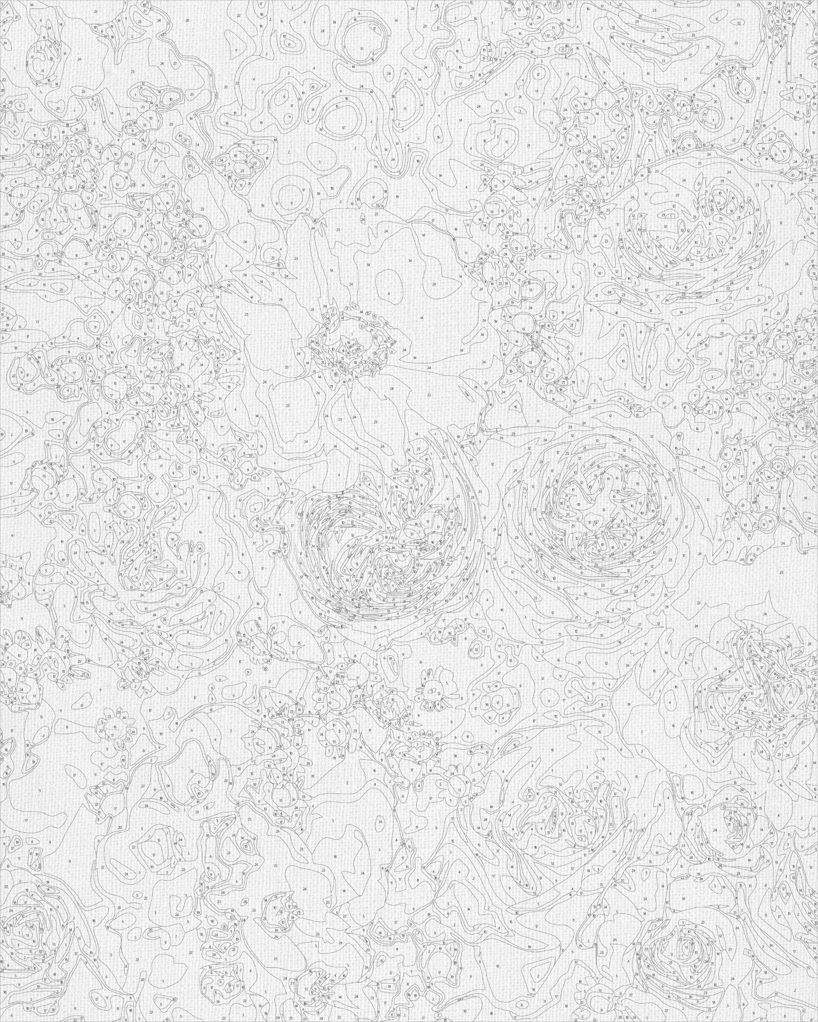 Malowanie po numerach 40x50 cm Kwiaty - Delikatny bukiet LW 30510