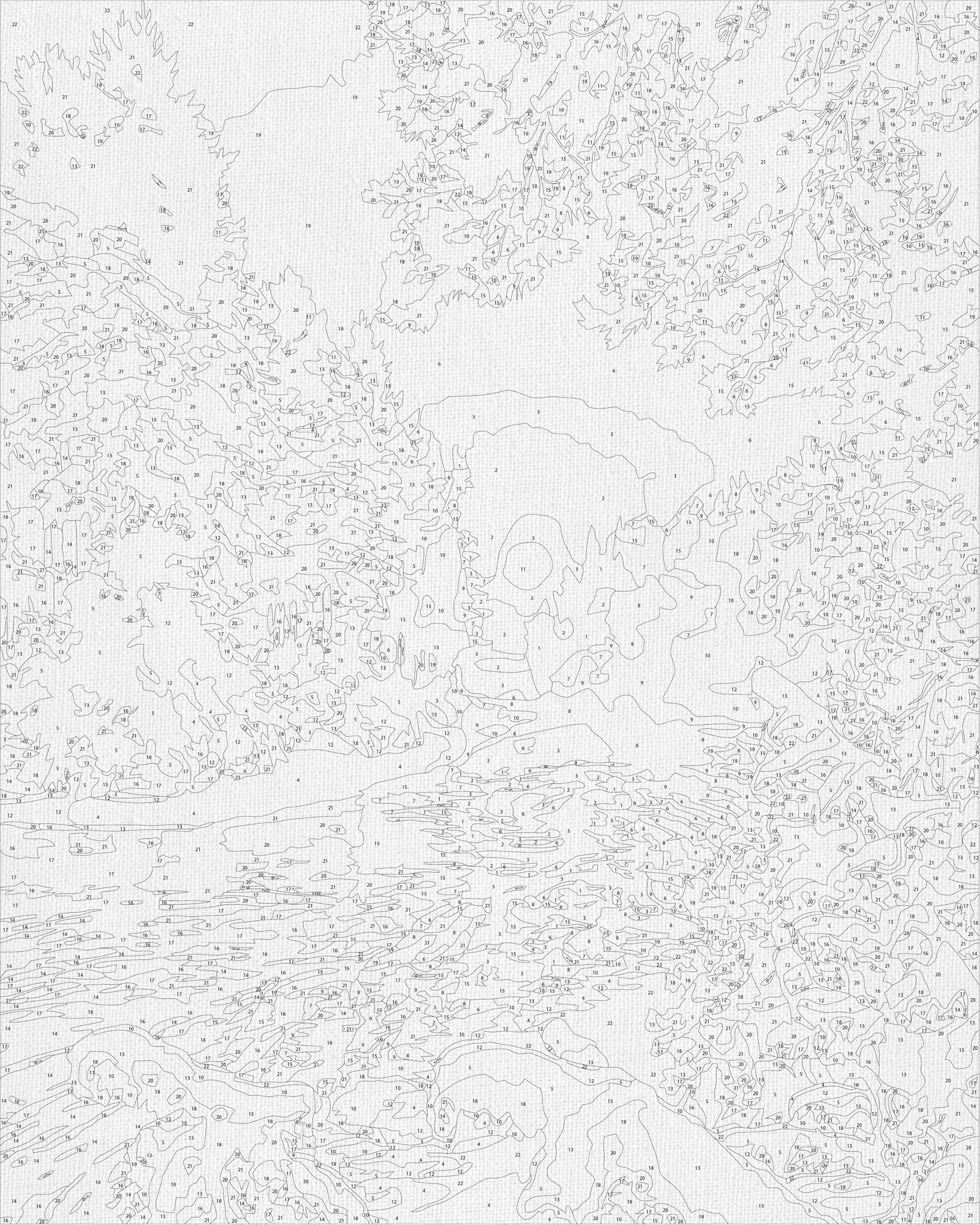 Malowanie po numerach 40x50 cm – Zimowy / Świąteczny pejzaż LW 3096