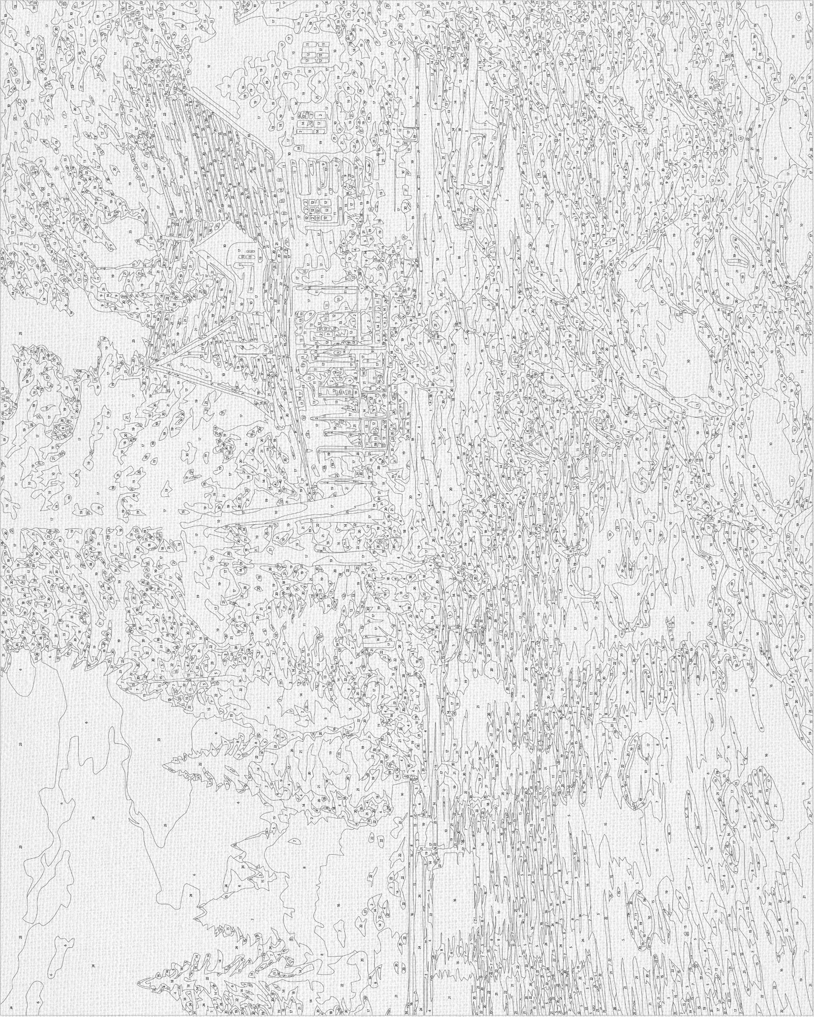 Malowanie po numerach 40x50 cm – Pejzaż. Domek w lesie LW 31250