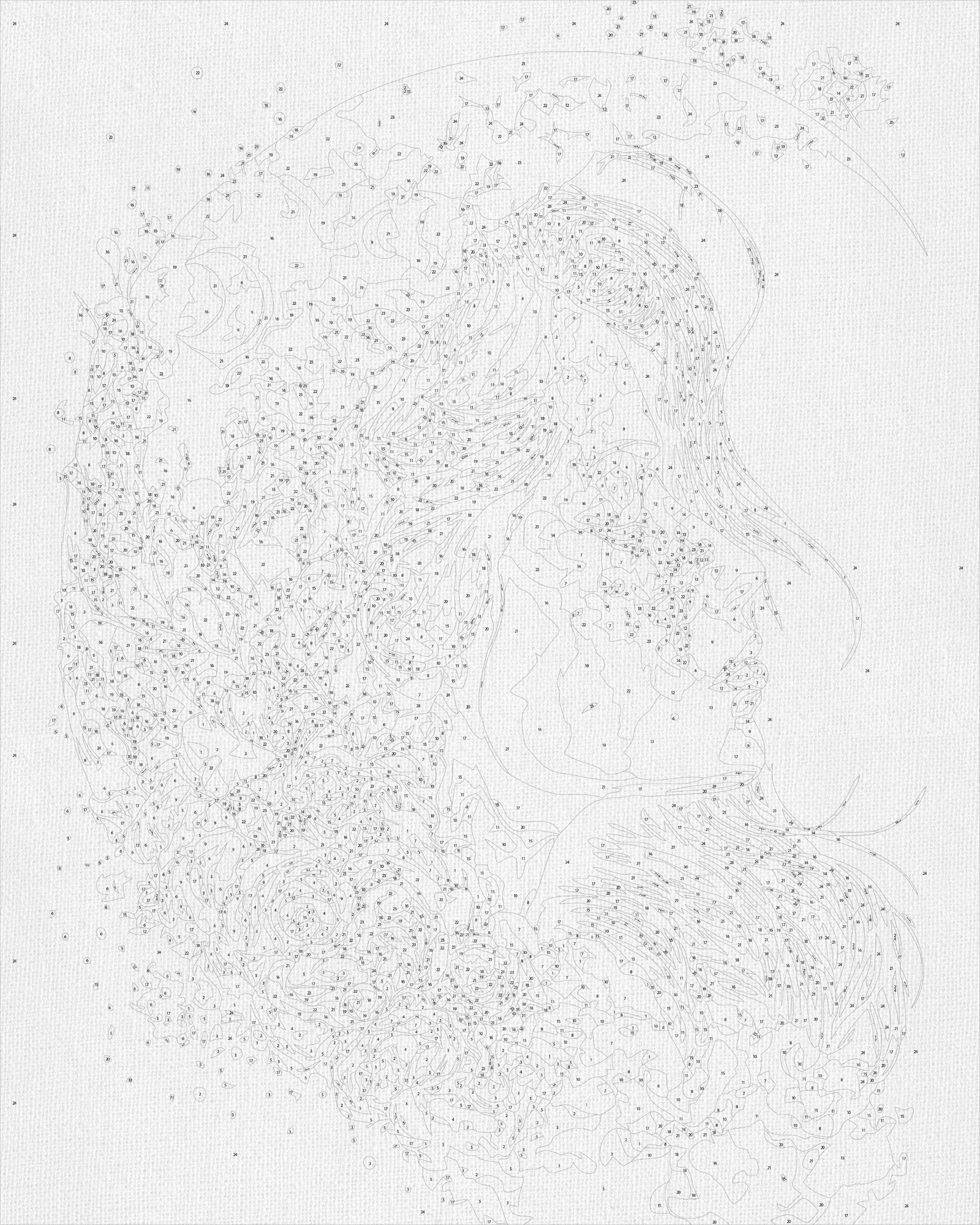 Malowanie po numerach 40x50 cm – Portret księżycowej LW 31640