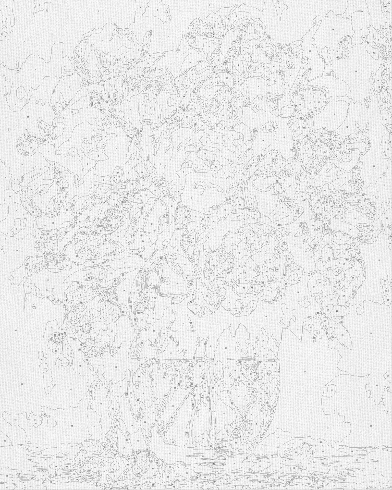 Malowanie po numerach 40x50 cm Kwiaty - Piwonie w wazonie LW 3167-01
