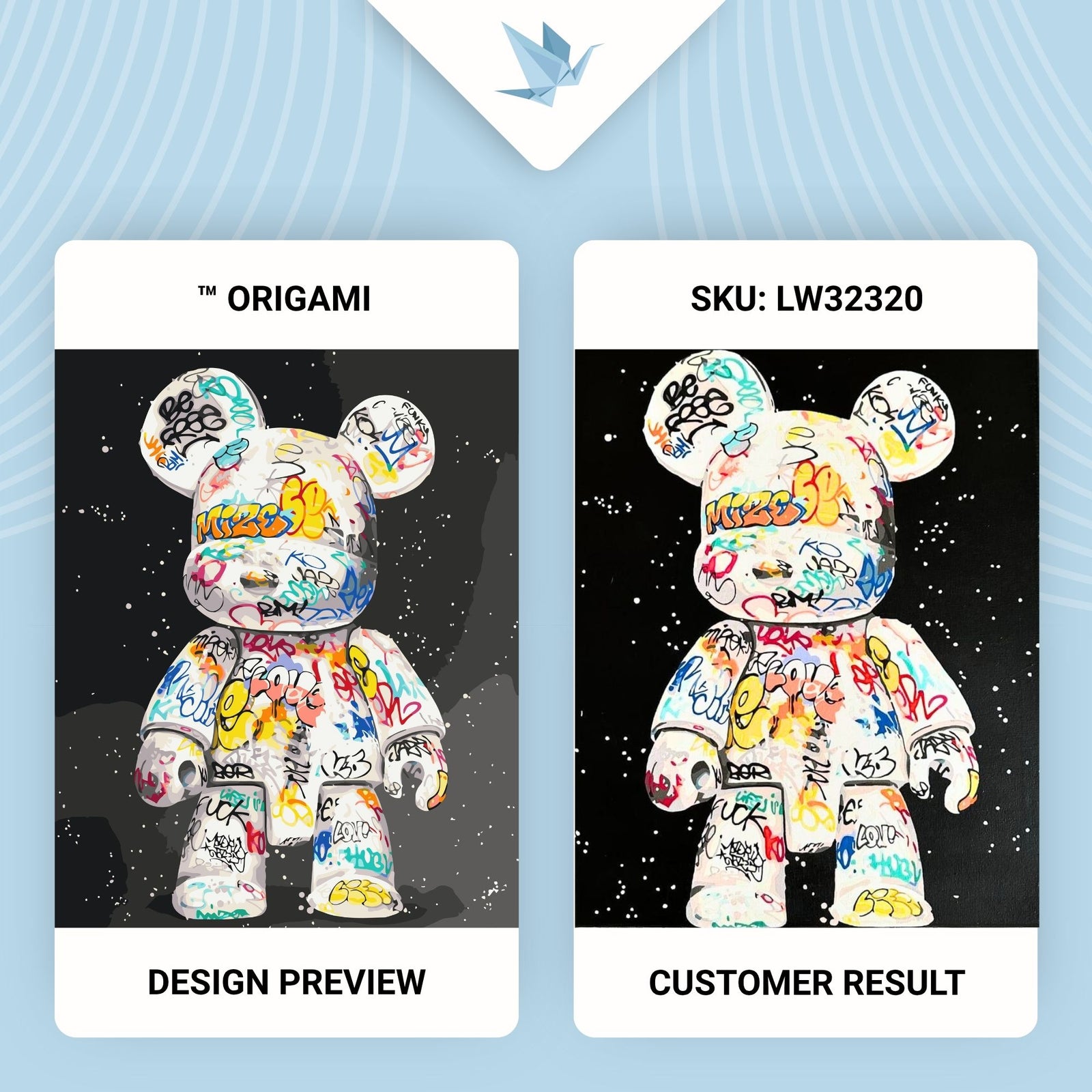 Malowanie po numerach 40x50 cm – Bearbrick LW 32320