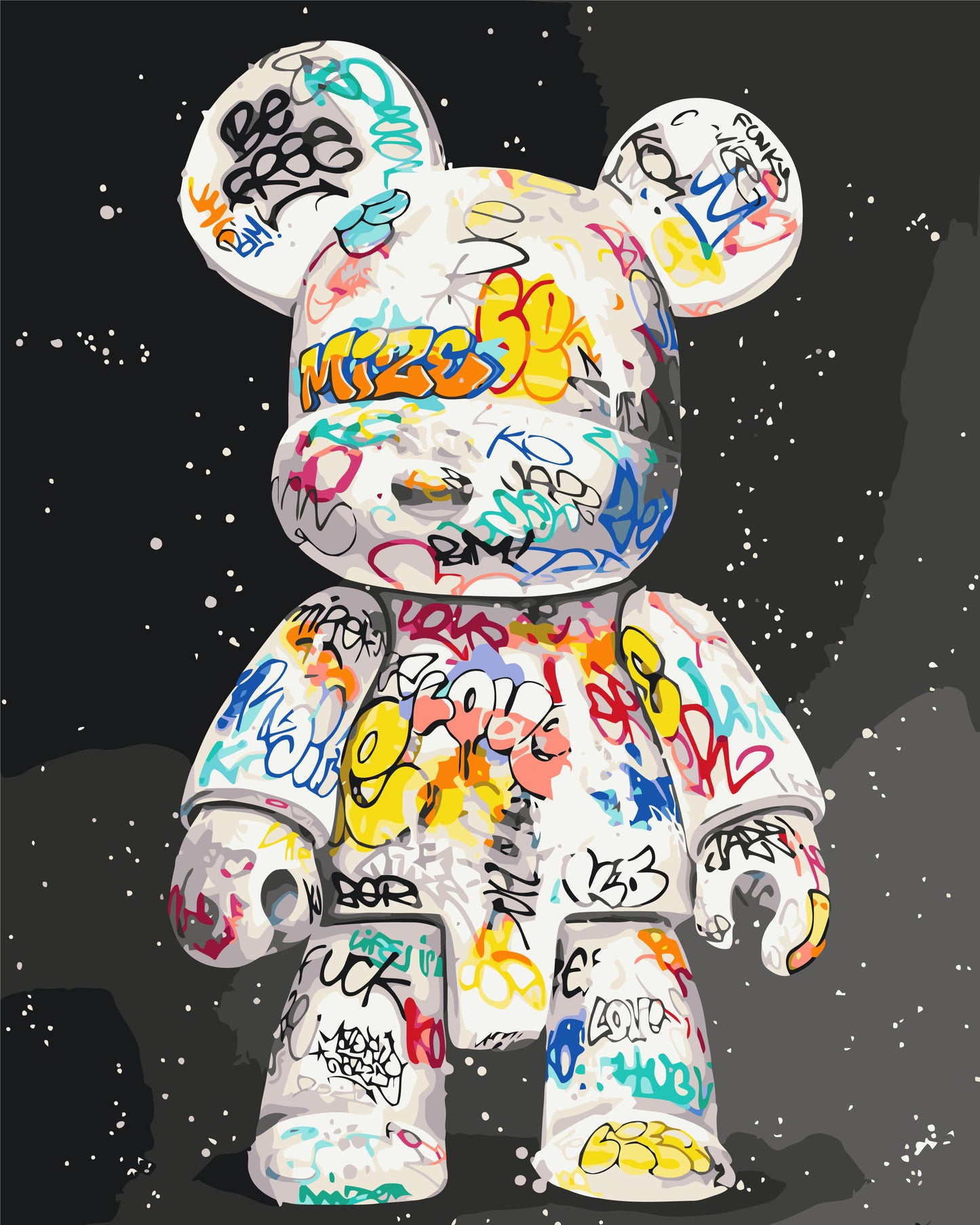 Malowanie po numerach 40x50 cm – Bearbrick LW 32320