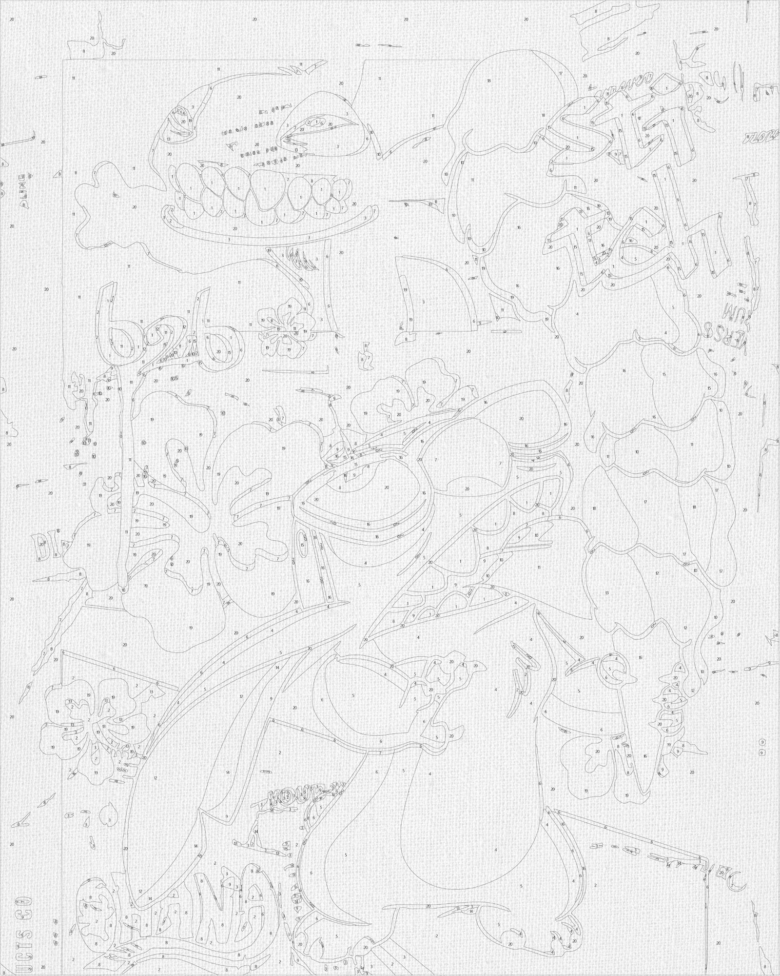 Malowanie po numerach 40x50 cm Bohaterowie filmowi. Stitch LW 3423