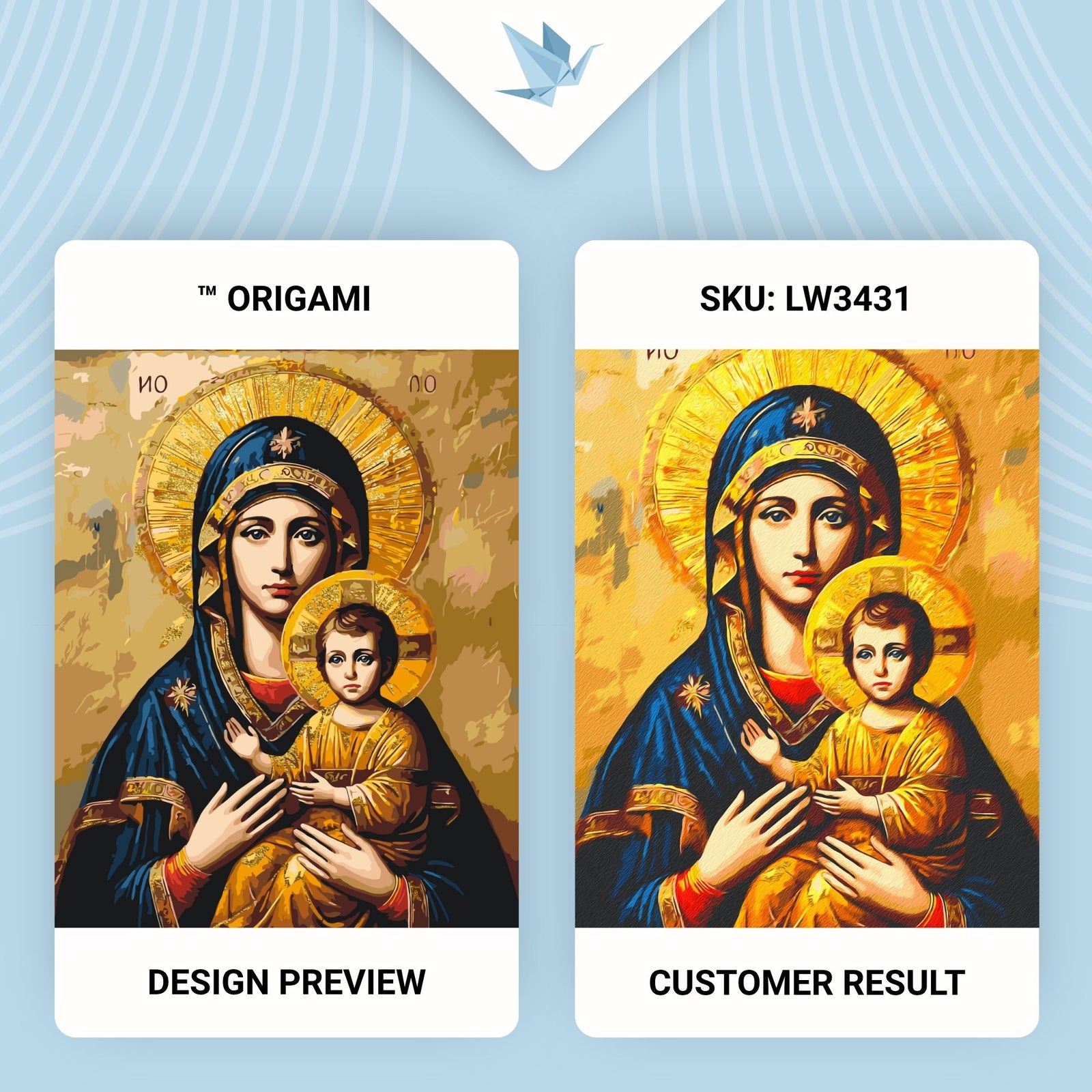 Malowanie po numerach 40x50 cm - Religia. Ikona Matki Bożej LW 3431