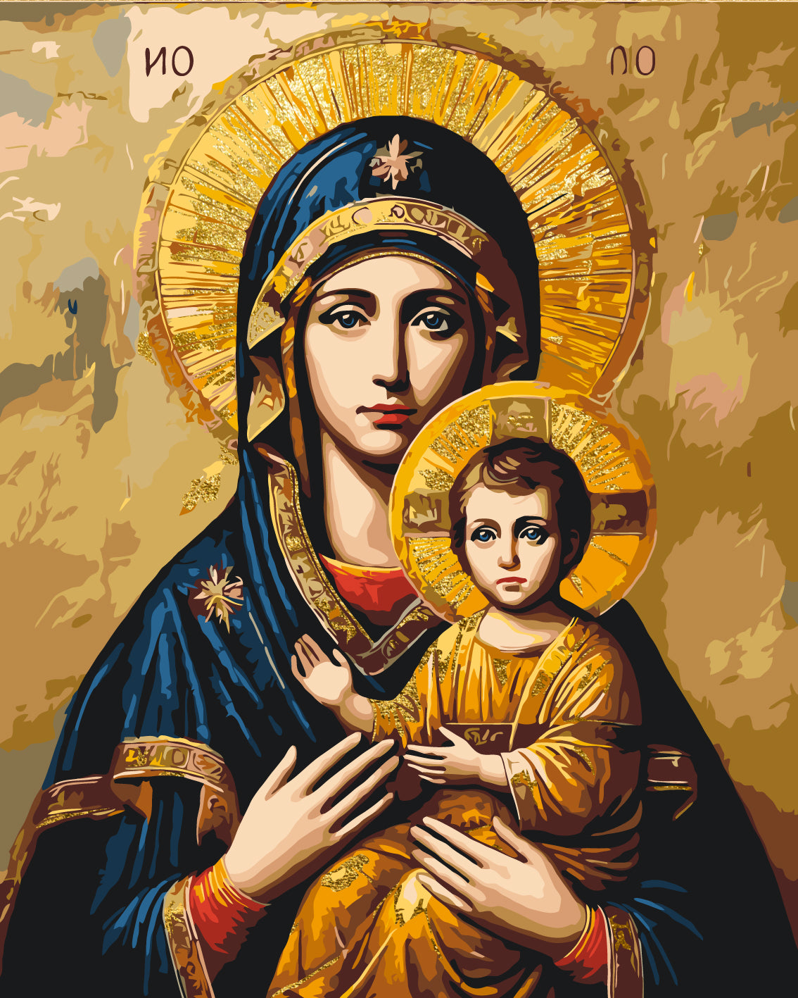 Malowanie po numerach 40x50 cm - Religia. Ikona Matki Bożej LW 3431