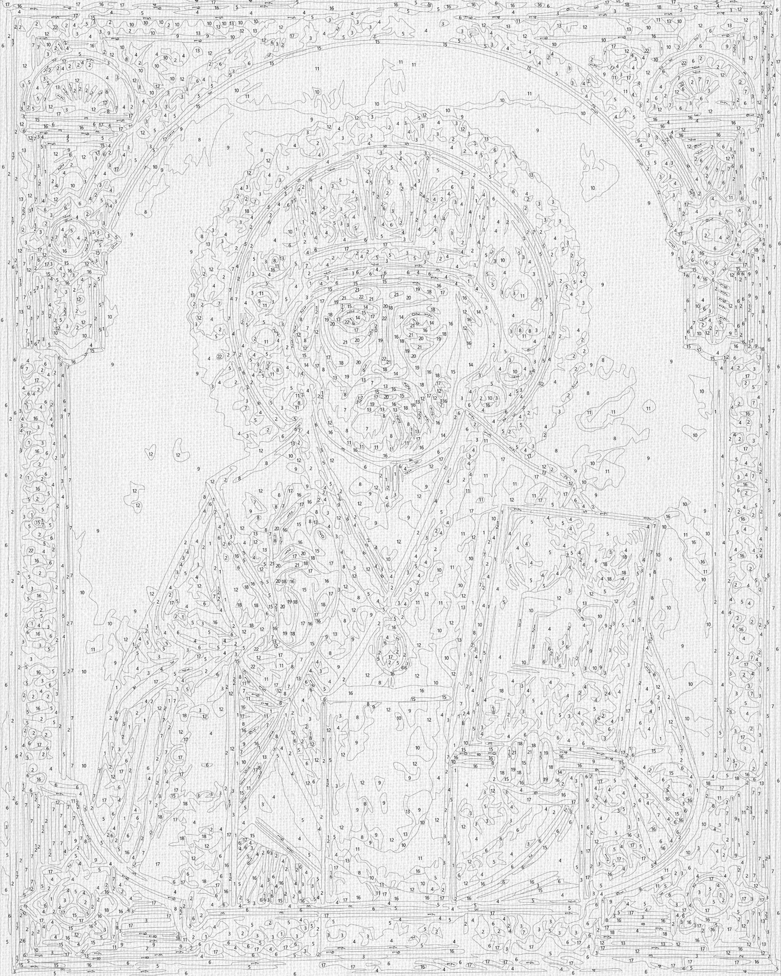 Malowanie po numerach 40x50 cm Religia. Święty Mikołaj LW 3432