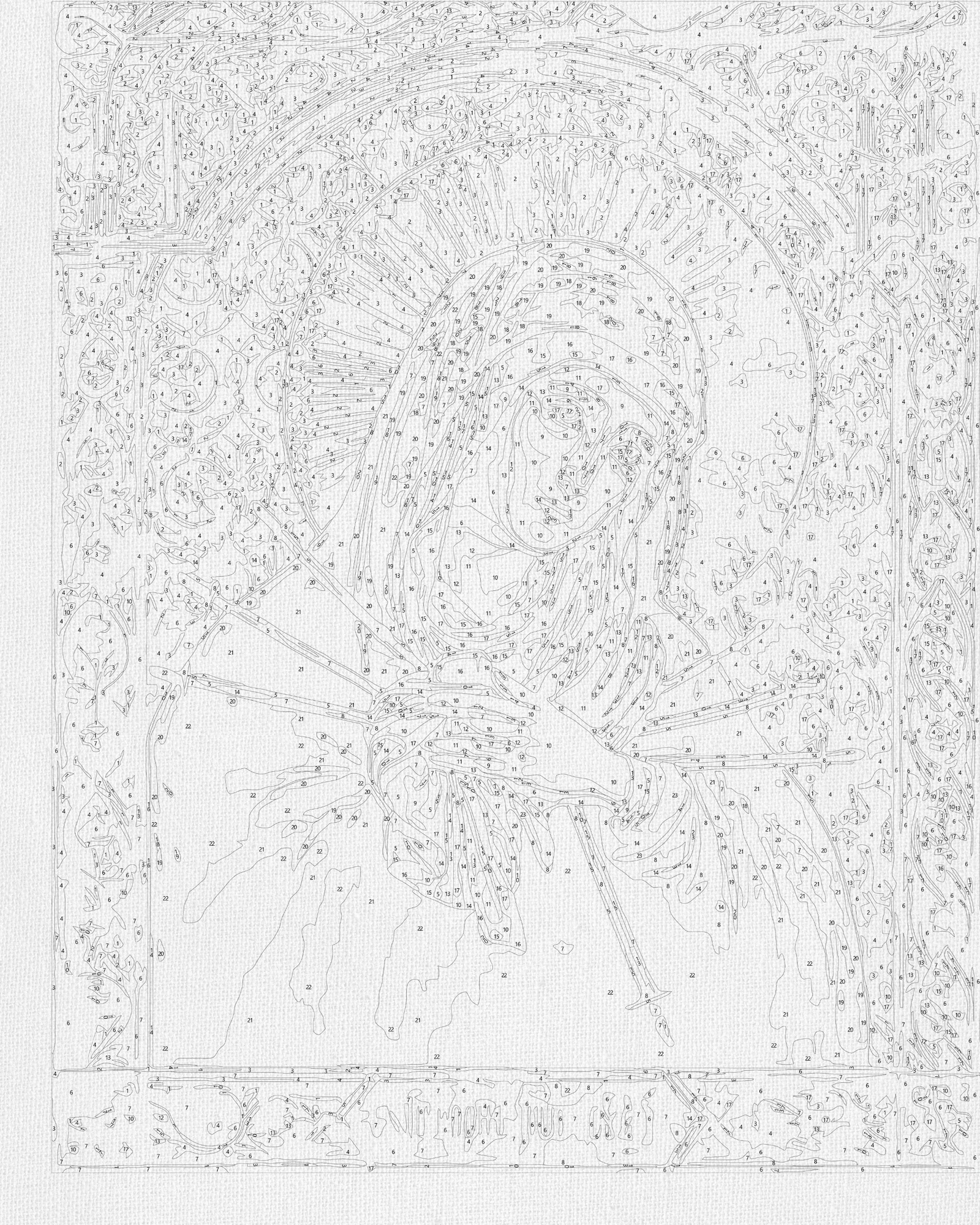 Malowanie po numerach 40x50 cm Religia. Ikona Matki Bożej LW 3434