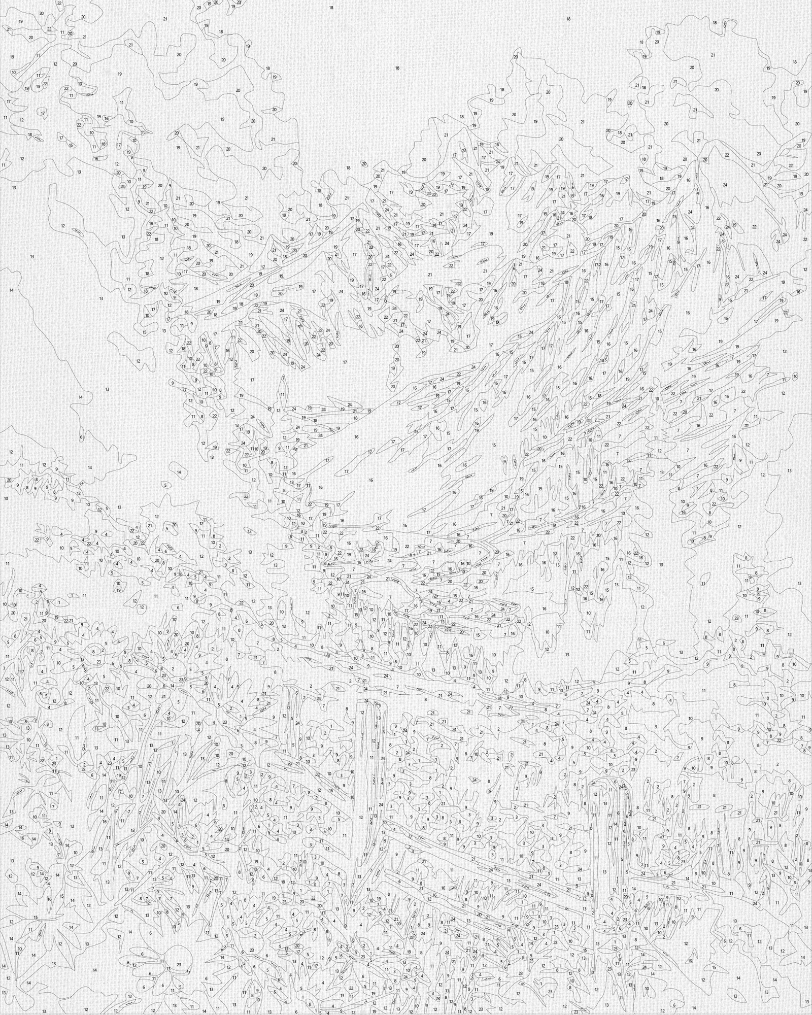 Malowanie po numerach na ramie 40x50 cm pejzaż – Górska łąka LW 3435