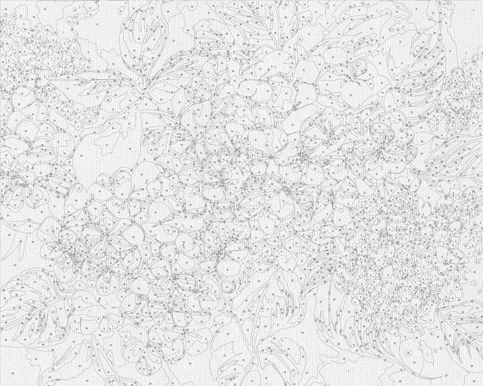 Malowanie po numerach 40x50 cm – Kwiaty. Niebieska hortensja LW 3489