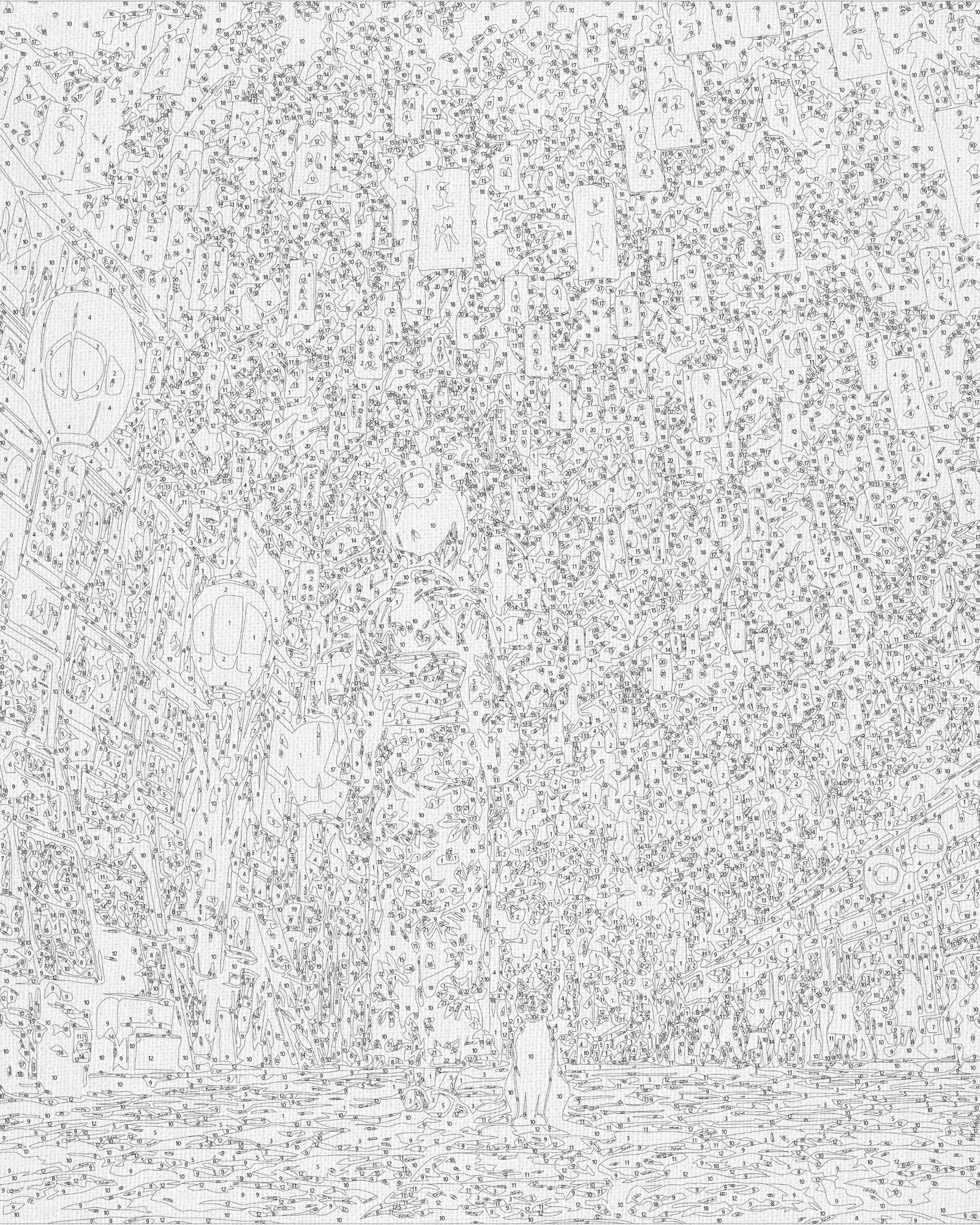 Malowanie po numerach 40x50 cm – Japońska noc. Dziewczyna z LW 3515