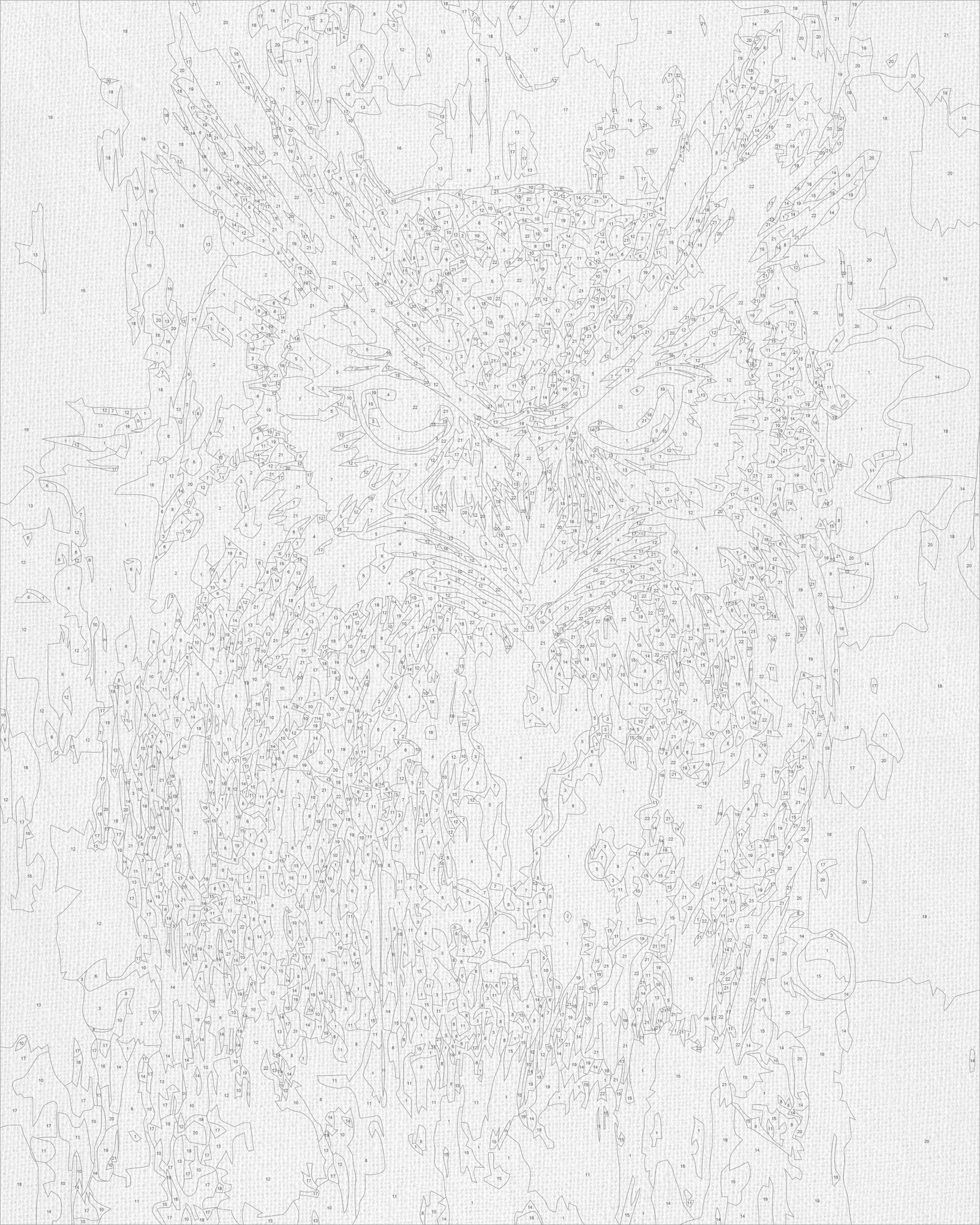 Malowanie po numerach 40x50 cm Zwierzęta. Sowa (metalik) LW 3528