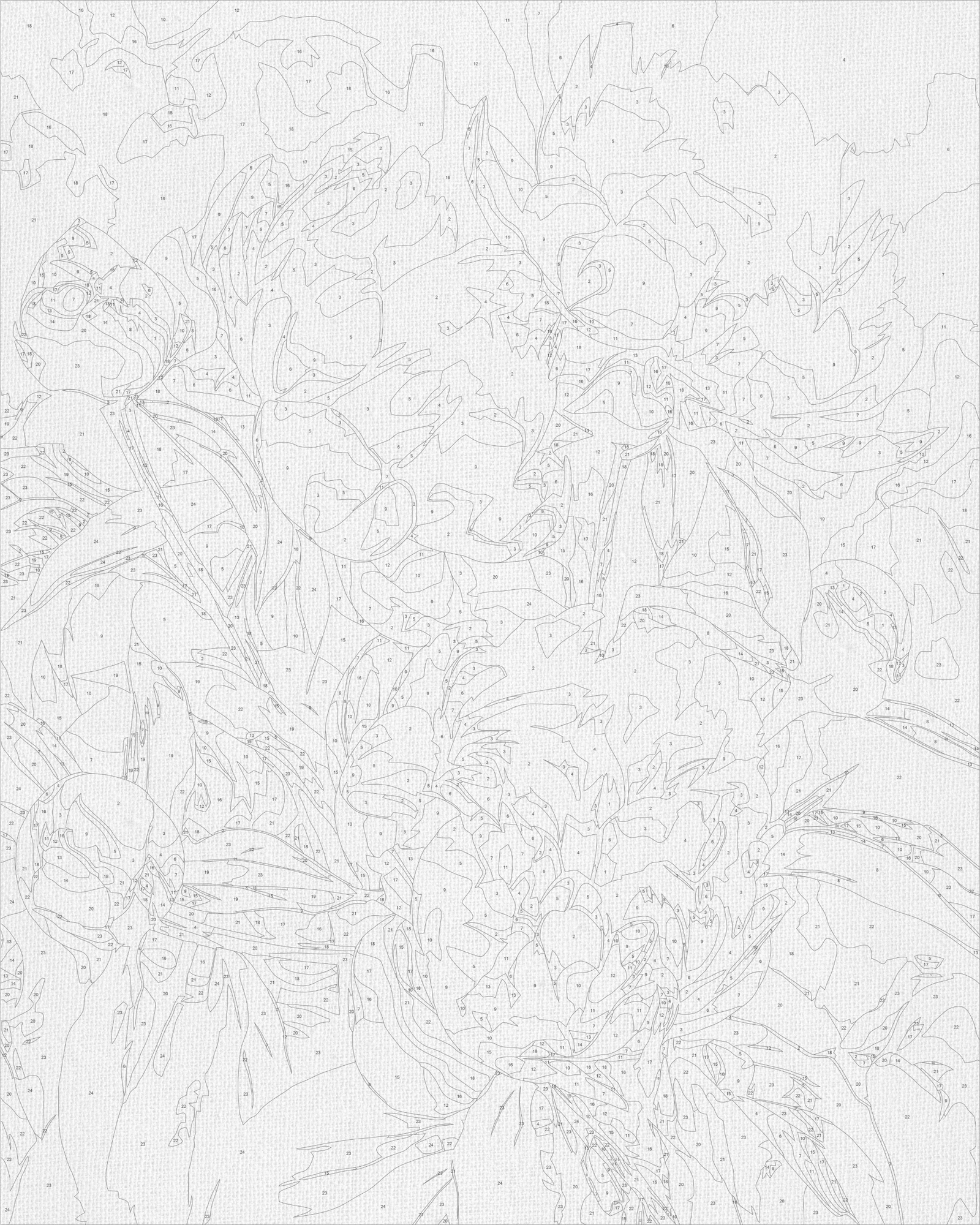 Malowanie po numerach 40x50 cm – Kwiaty. Harmonia piwonii LW 3533