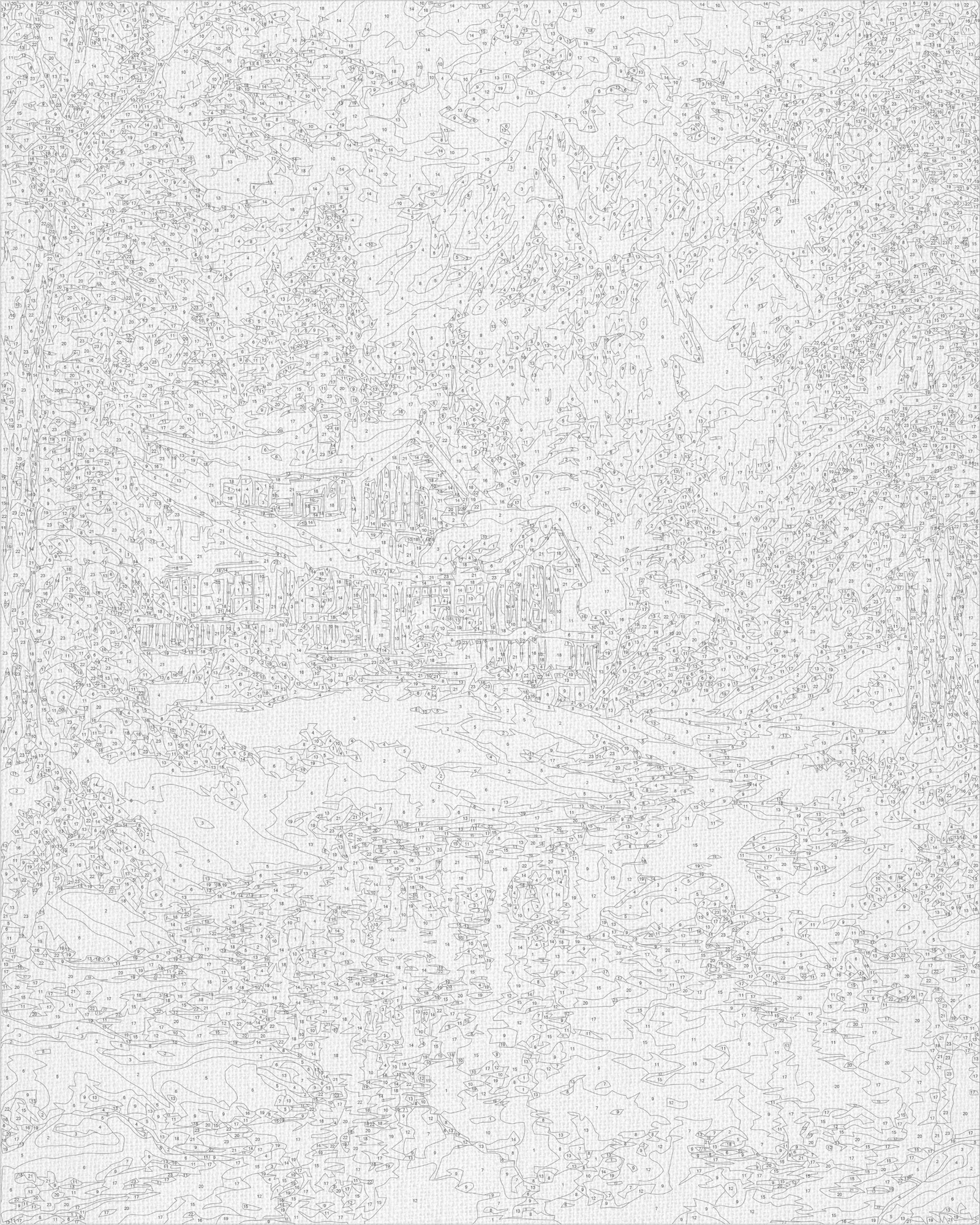 Malowanie po numerach 40x50 cm - Zimowy / Świąteczny (metalik) LW 3554