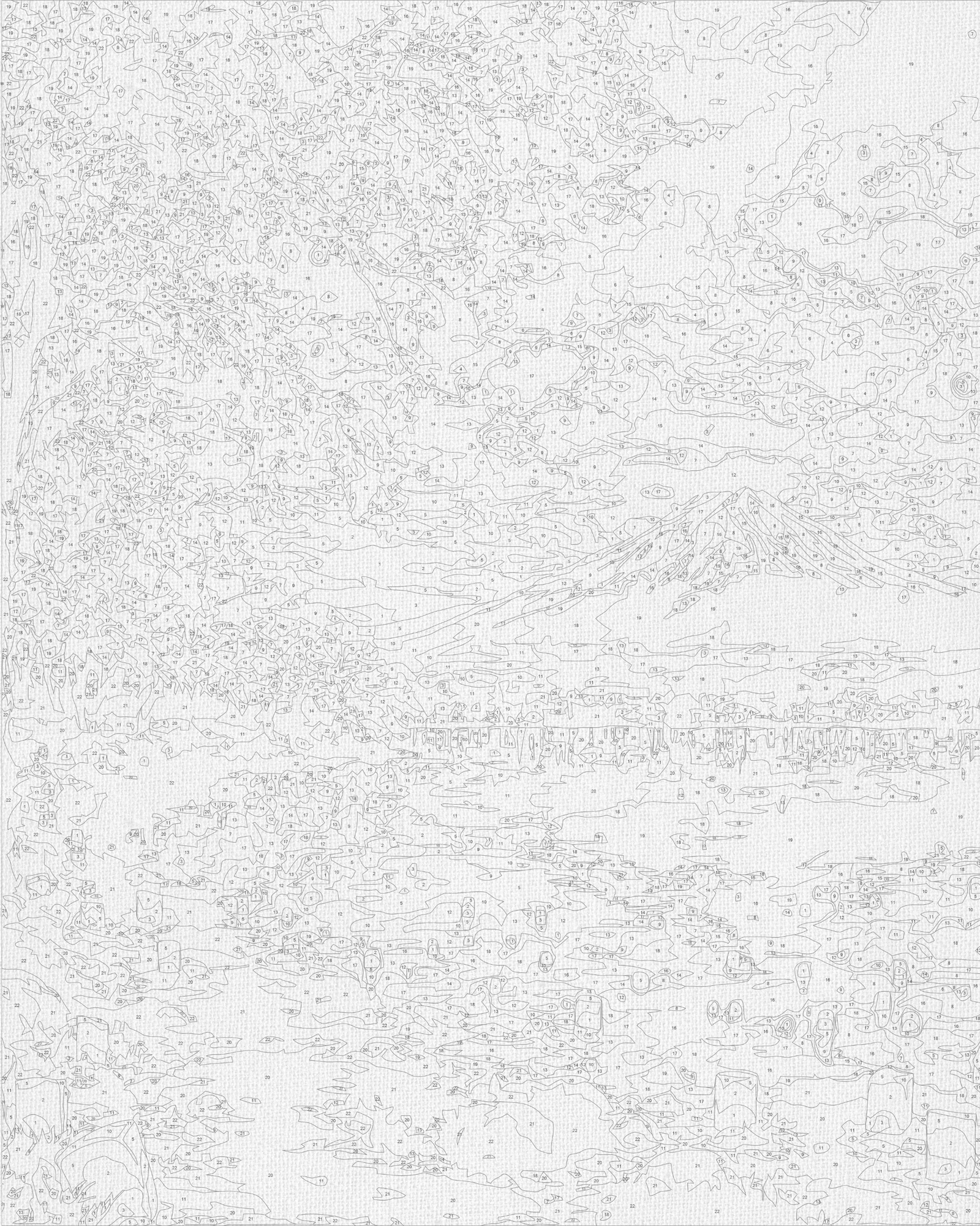Malowanie po numerach 40x50 cm Pejzaż z farbami metalicznymi LW 3555