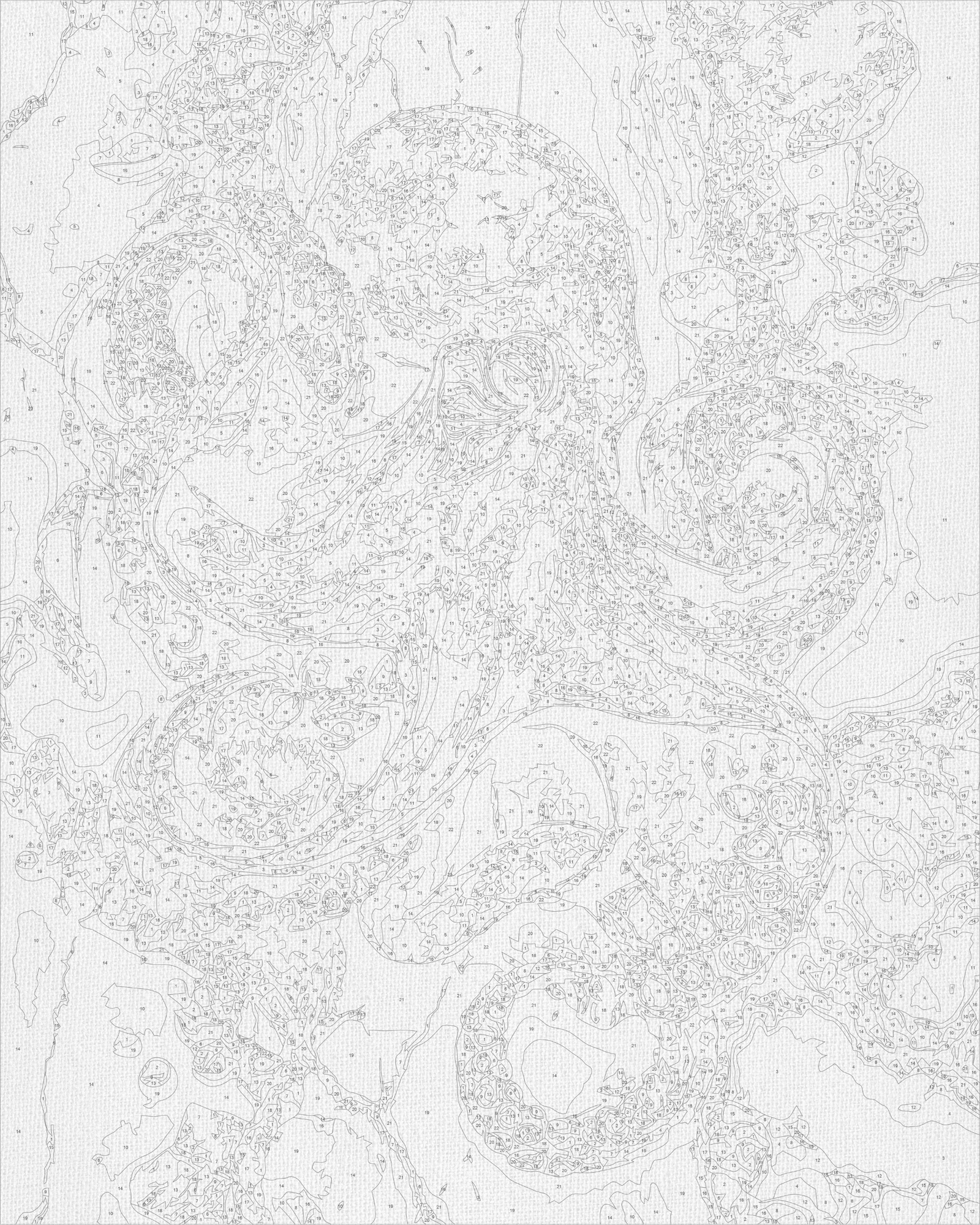 Malowanie po numerach 40x50 cm - Ośmiornica (metalik). pejzaż LW 3556