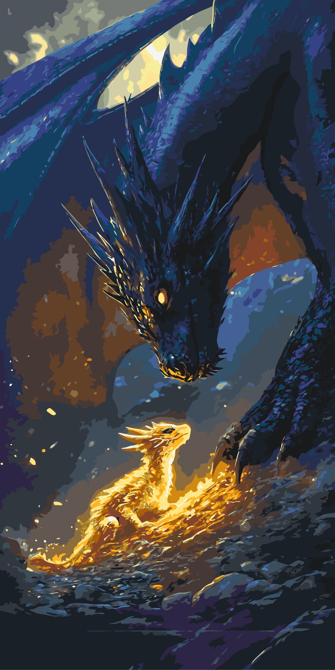 Malowanie po numerach 40x80 cm Fantasy „Czwarte skrzydło” LW 5140