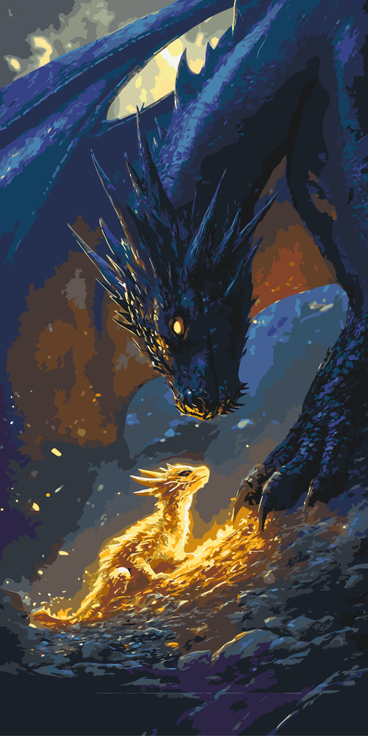 Malowanie po numerach 40x80 cm Fantasy „Czwarte skrzydło” LW 5140