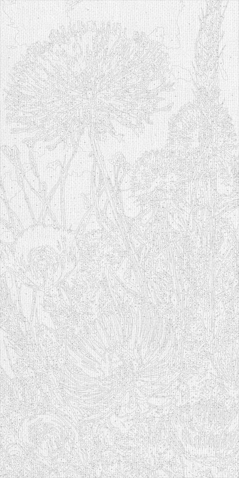 Malowanie po numerach na ramie 40x80 cm Kwiaty LW 5164
