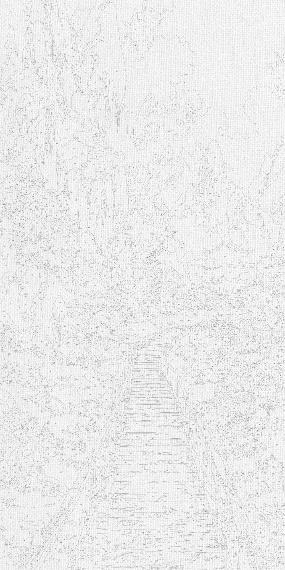 Malowanie po numerach 40x80 cm pejzaż - Tajemniczy japoński LW 5169