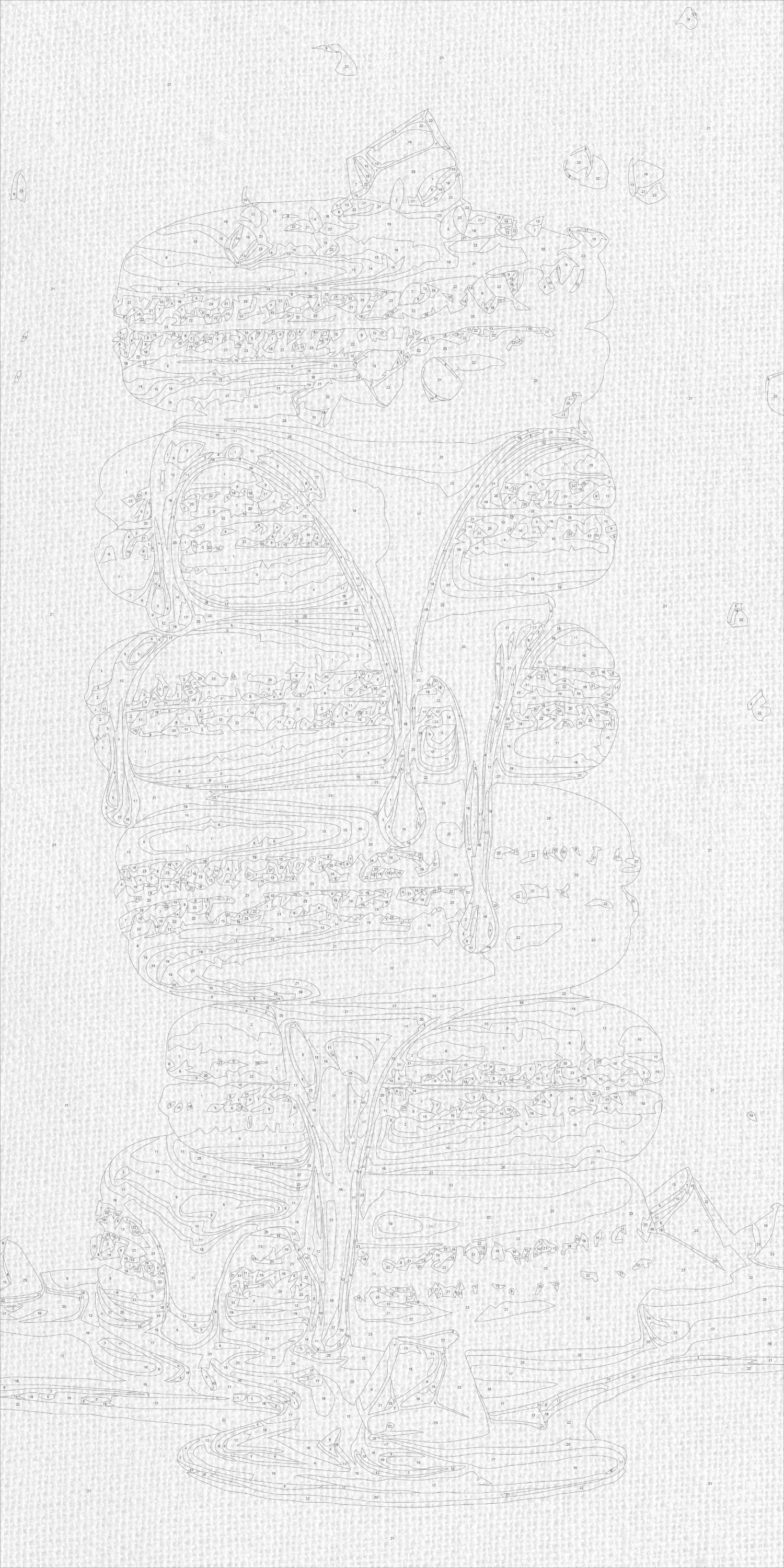 Malowanie po numerach 40x80 cm - Pyszne makaroniki - martwa LW 5176
