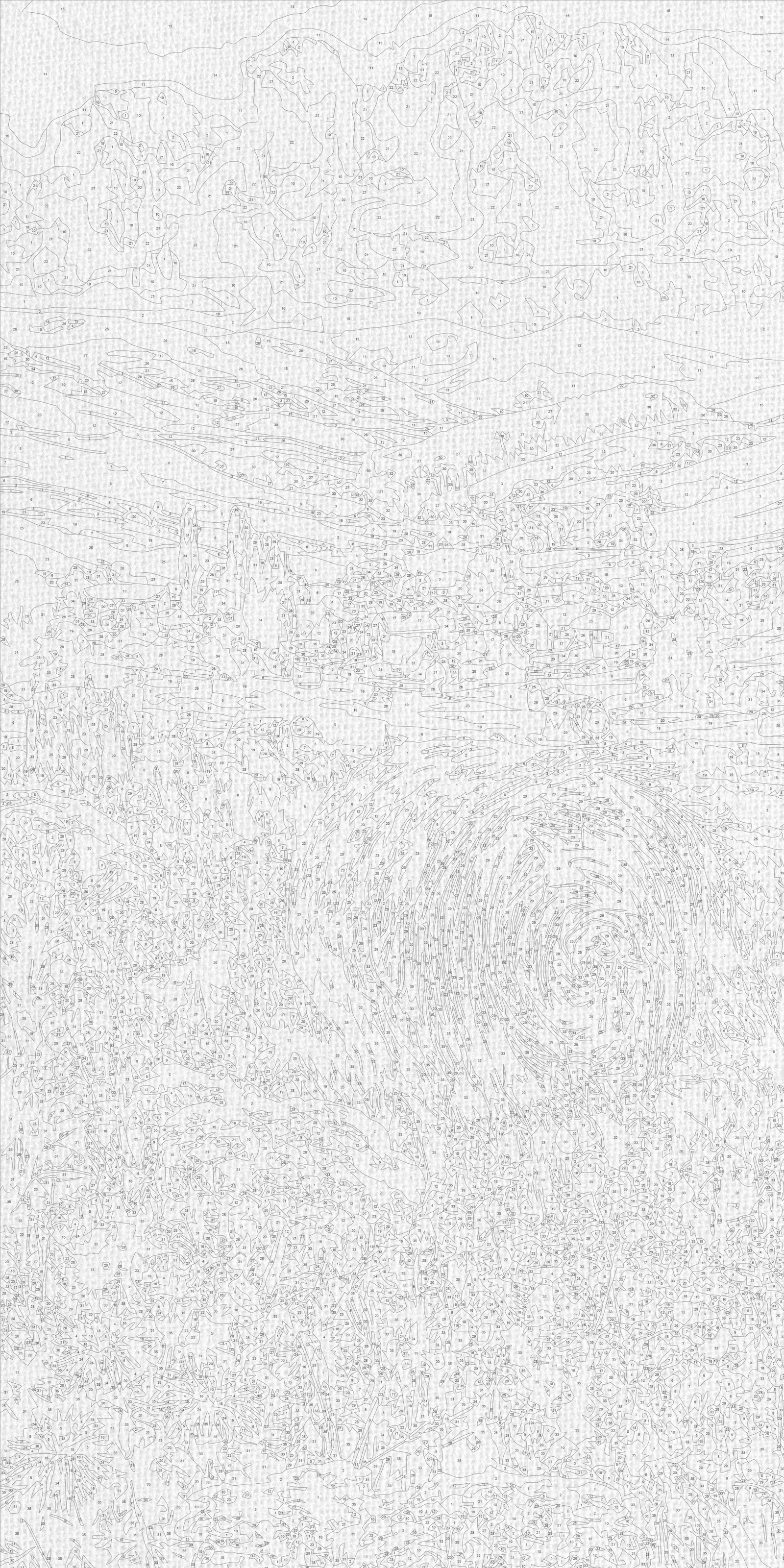Malowanie po numerach 40×80 cm – Kwiaty pośród żniw – Pejzaż/Kwiaty z farbami metalicznymi – LW 5211