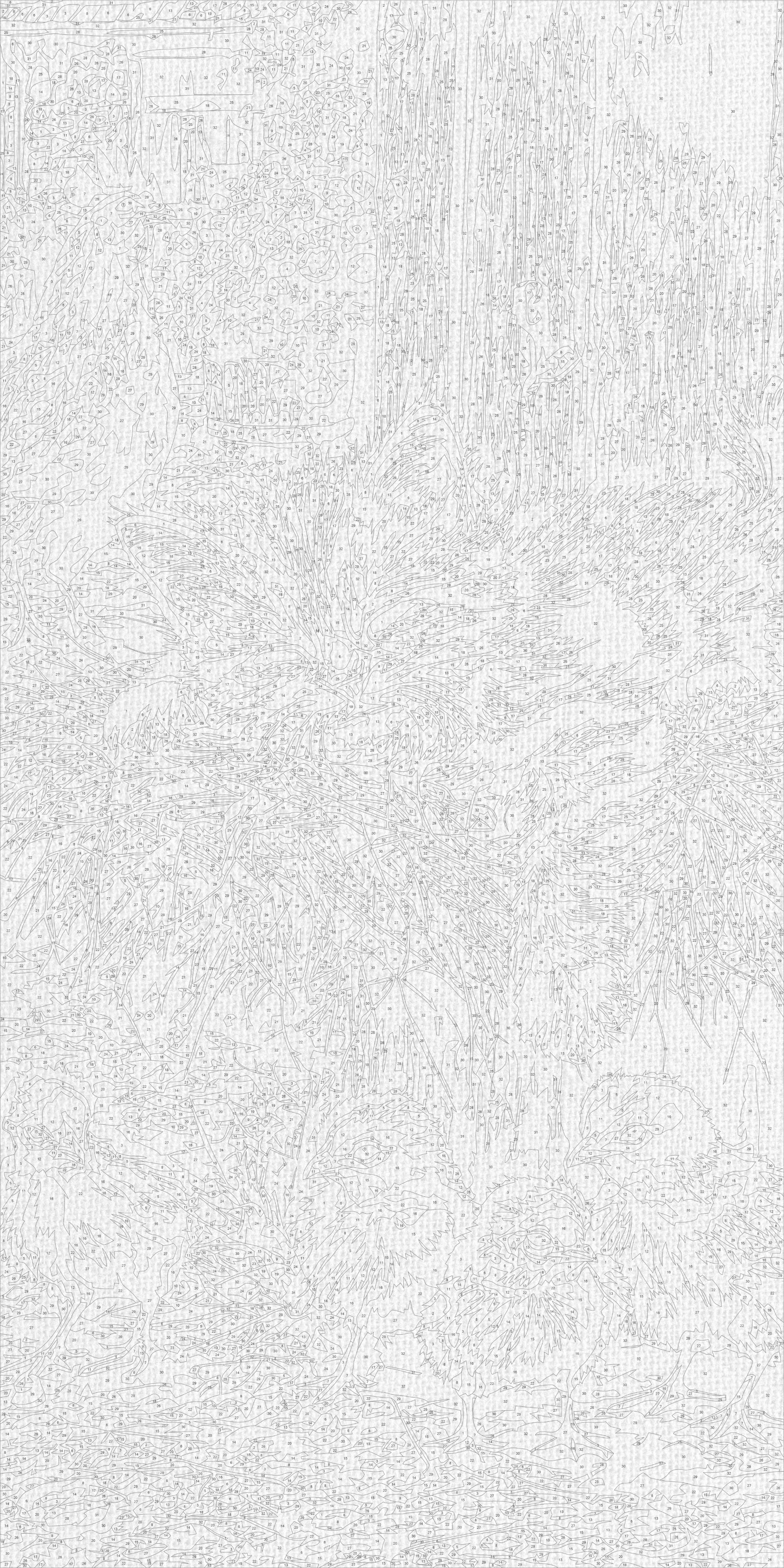 Malowanie po numerach 40×80 cm – Słodki sen: kociątko, kogut i kurczątka – Zwierzęta – LW 5230