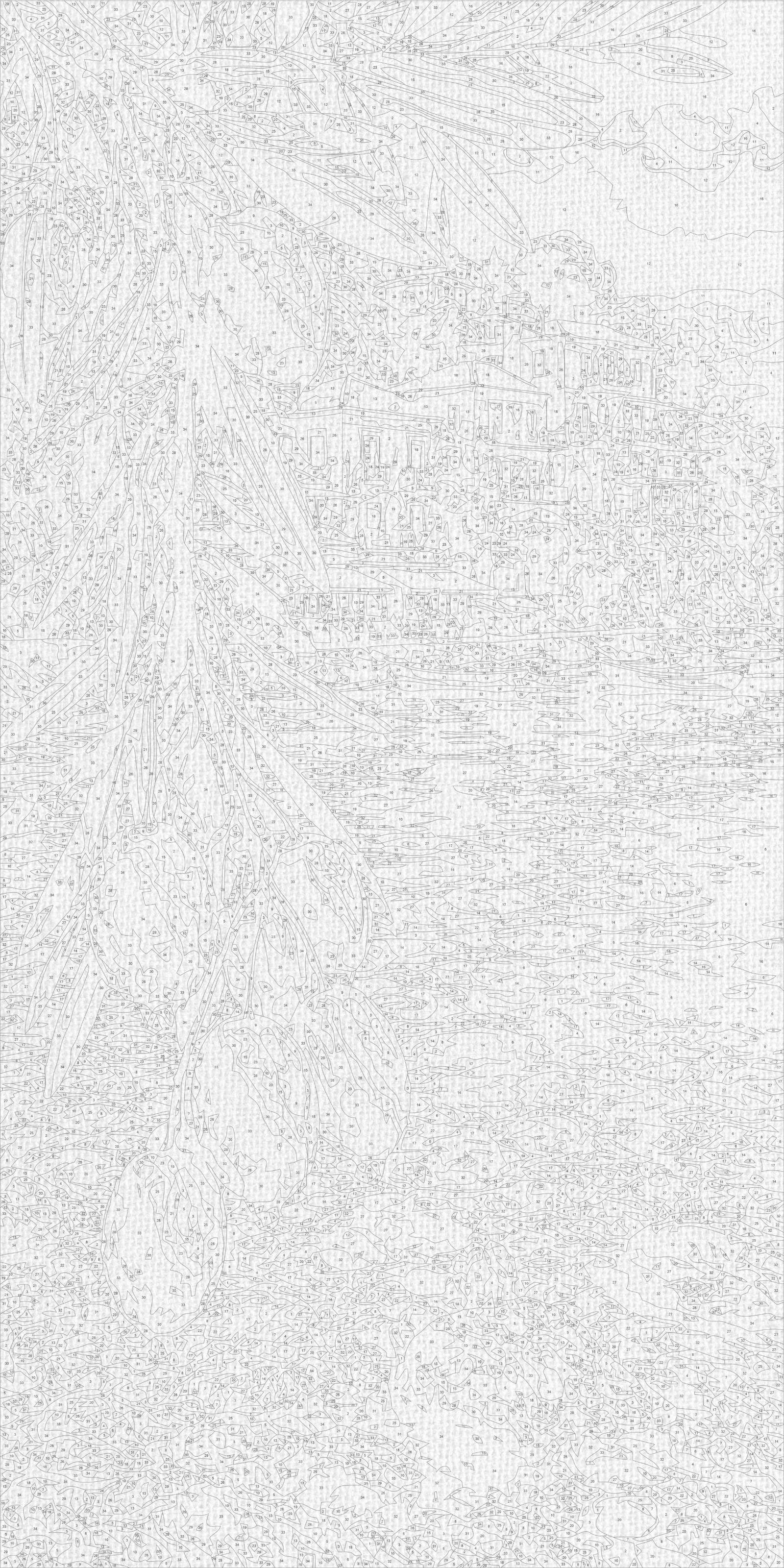 Malowanie po numerach 40×80 cm – Śródziemnomorski sen – oliwny raj – Pejzaż – LW 5247