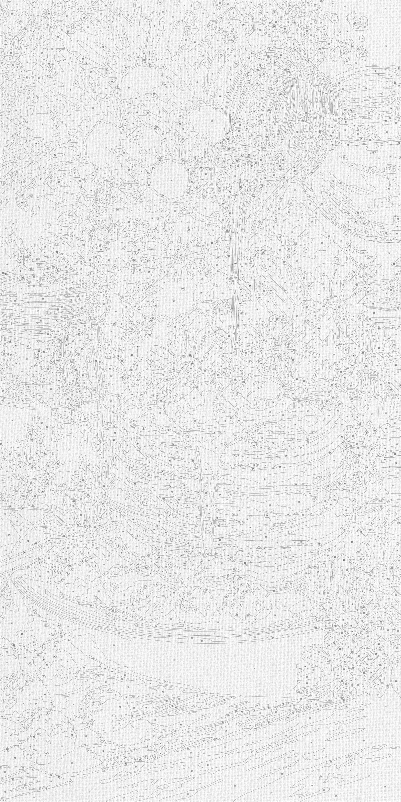 Malowanie po numerach 40×80 cm – Malinowy letni poranek – Martwa natura – LW 5248