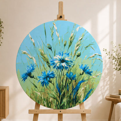 Okrúhle maľovanie podľa čísel Ø40 cm Kvety. Poľné nevädze OR 2047