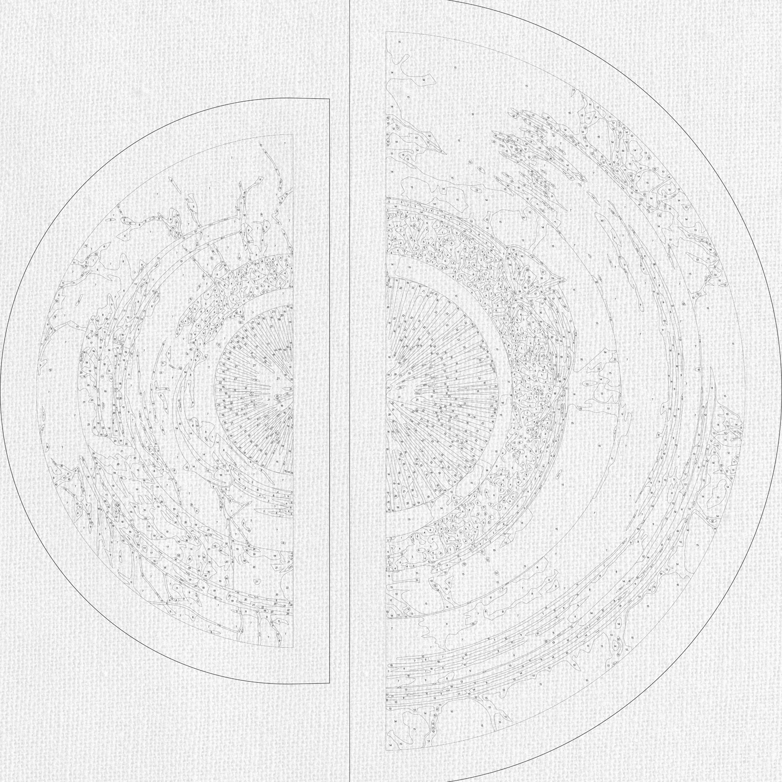 Malowanie po numerach 70x70 cm Równowaga przeciwieństw OSR 1001