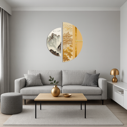 Malowanie po numerach 70x70 cm Japoński duch (metalik) OSR 1004