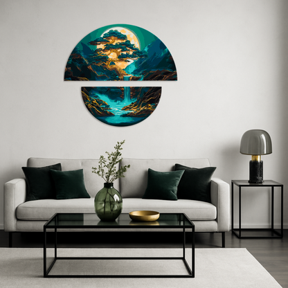 Malowanie po numerach 70x70 cm Magia nocnego krajobrazu OSR 1006