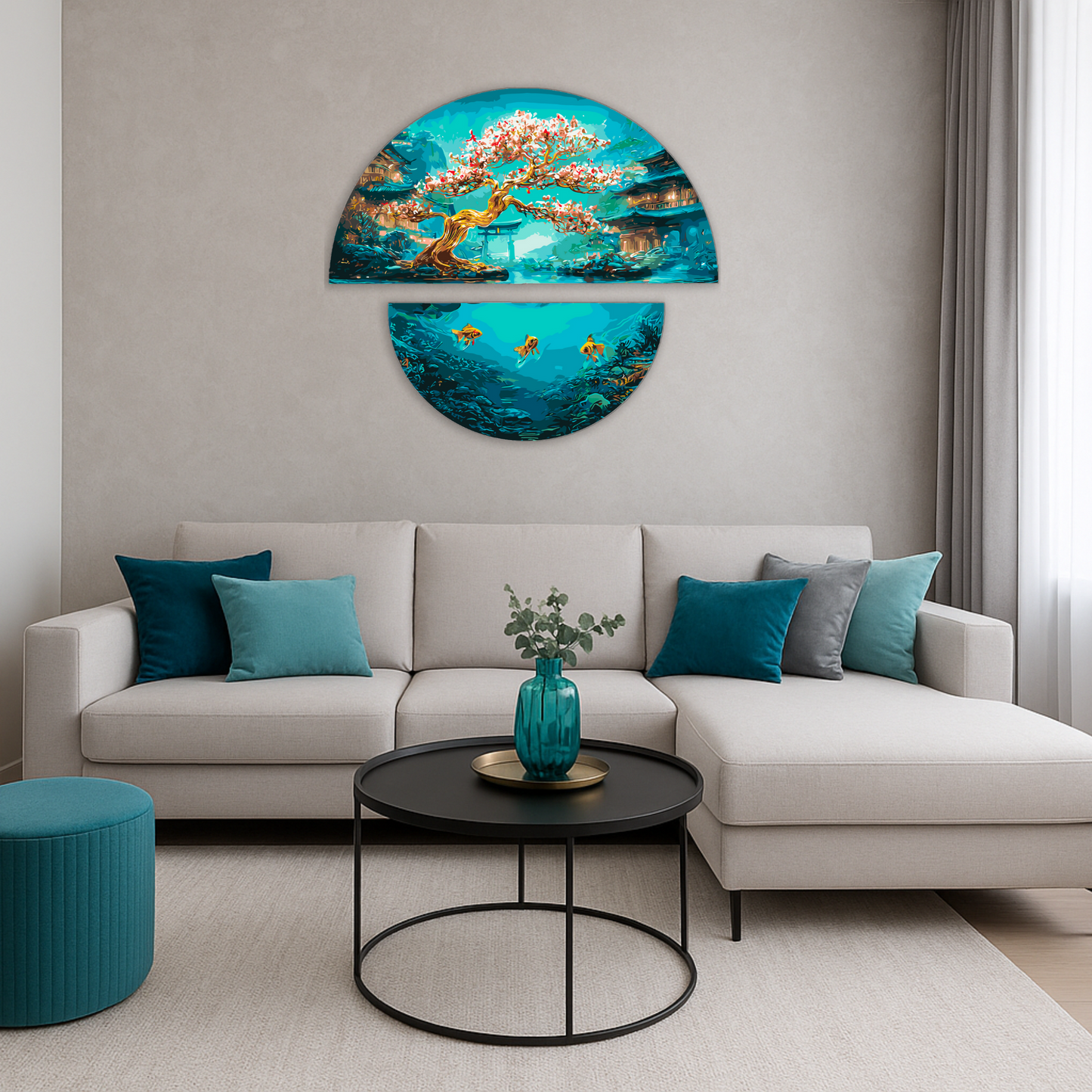 Malowanie po numerach 70x70 cm Pejzaż. Magia dwóch światów OSR 1011