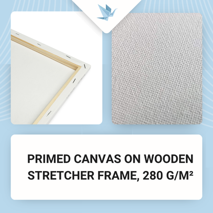 Gotowe płótno malarskie na drewnianej ramie 20×20 cm, 280 g/m²