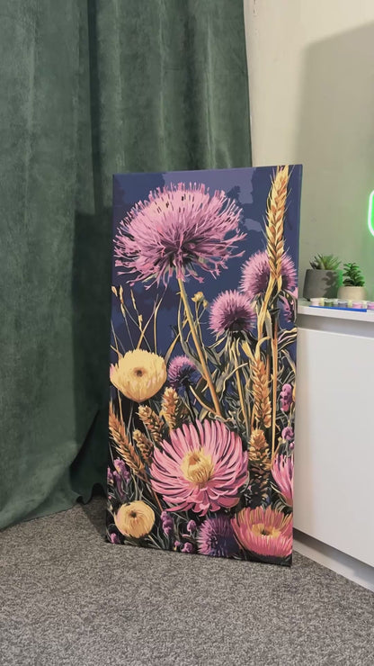 Malowanie po numerach na ramie 40x80 cm Kwiaty LW 5164