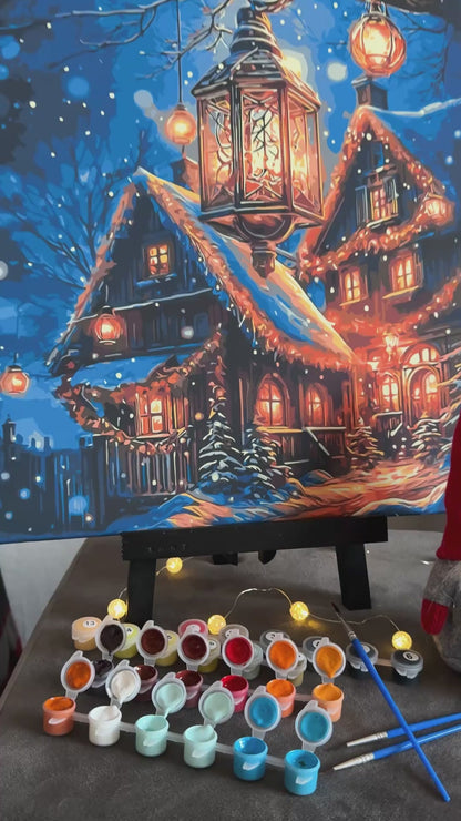 Malowanie po numerach 40x50 cm świąteczny – Zimowy / LW 3416
